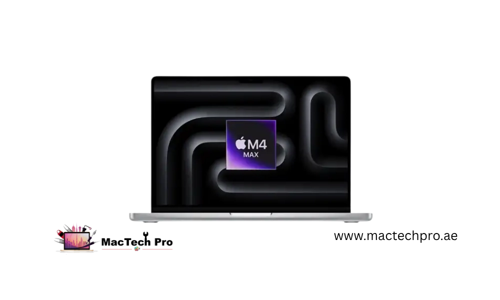 Component-level MacBook Pro 14″ M4 Max logic board repair in Dubai