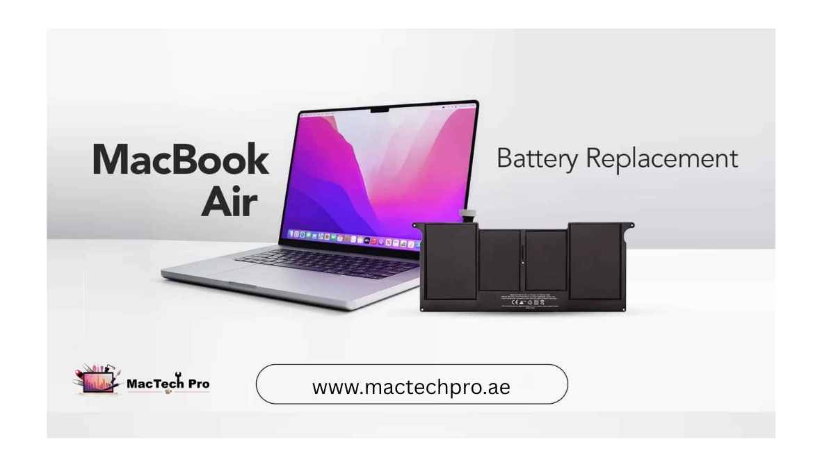 MacBook Air battery calibration and runtime testing after replacement in Dubai by MacTech Pro