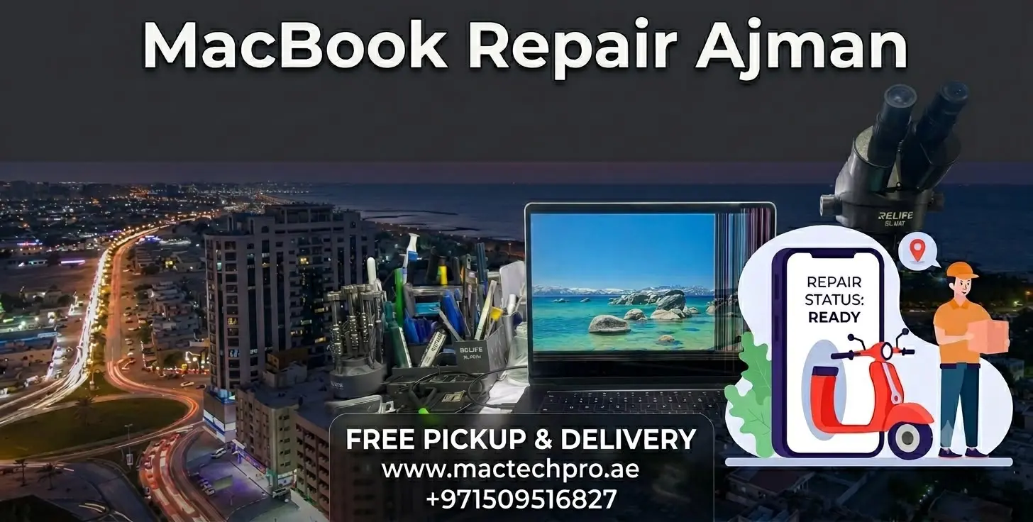 MacBook repair for Ajman with free courier collection and return by MacTech Pro, repaired by lead technician Dan